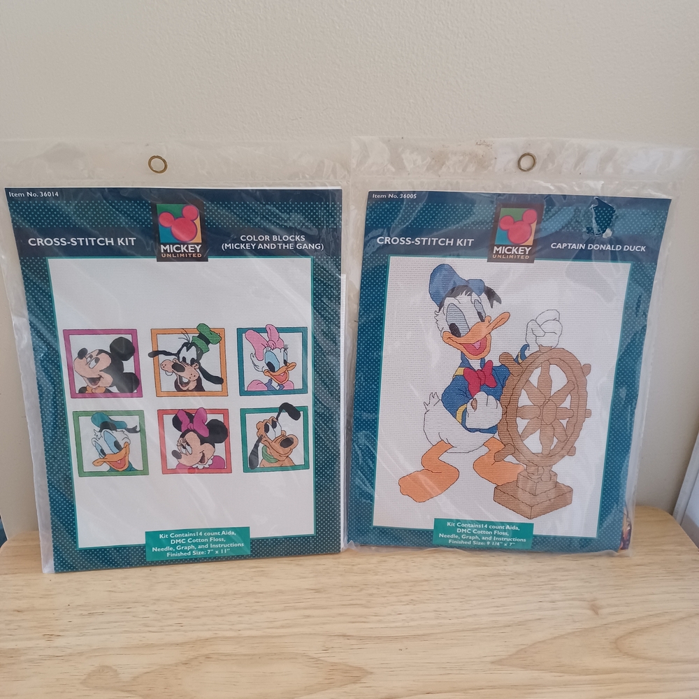 Mickey Mouse  & Friends Cross-Stitch Kits Disney Art Bundle